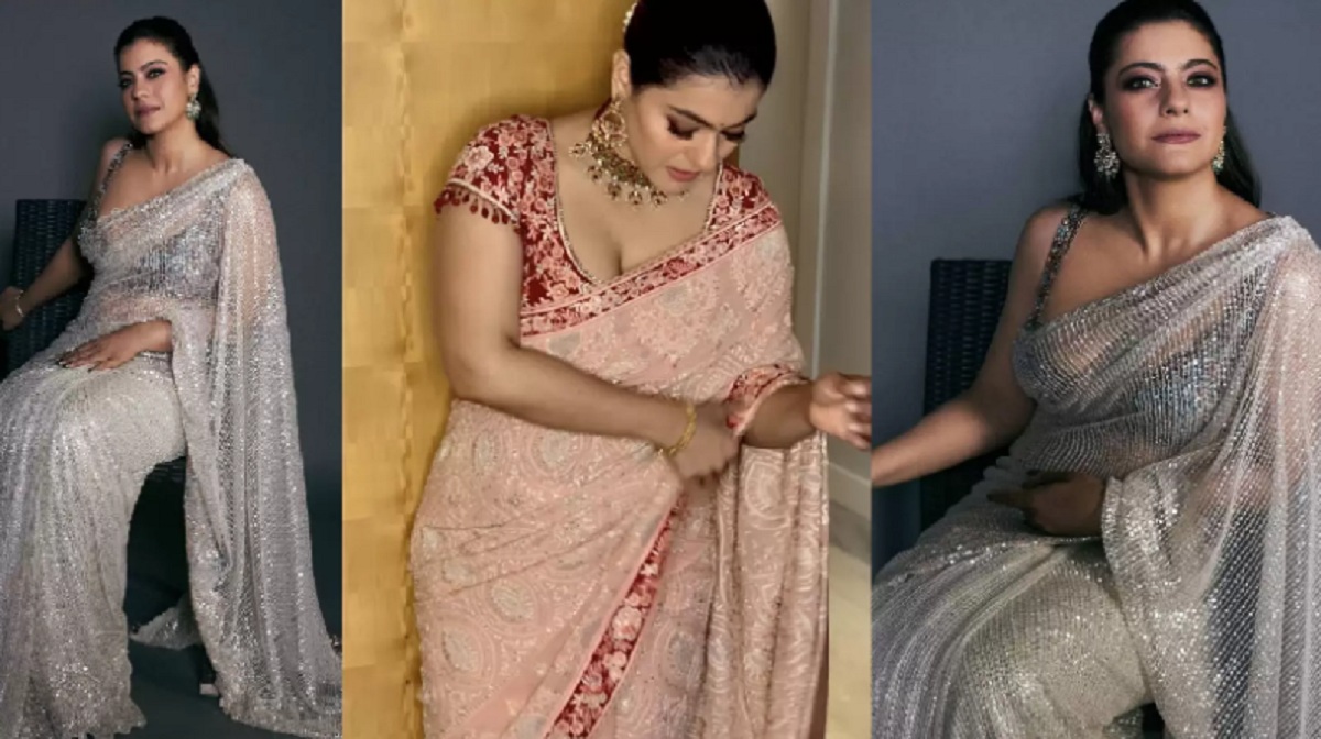 Kajol Look: ট্রান্সপারেন্ট শাড়িতে নজর কাড়লেন কাজল, ৪৮ বছর বয়সে এমন লুক অভিনেত্রীর