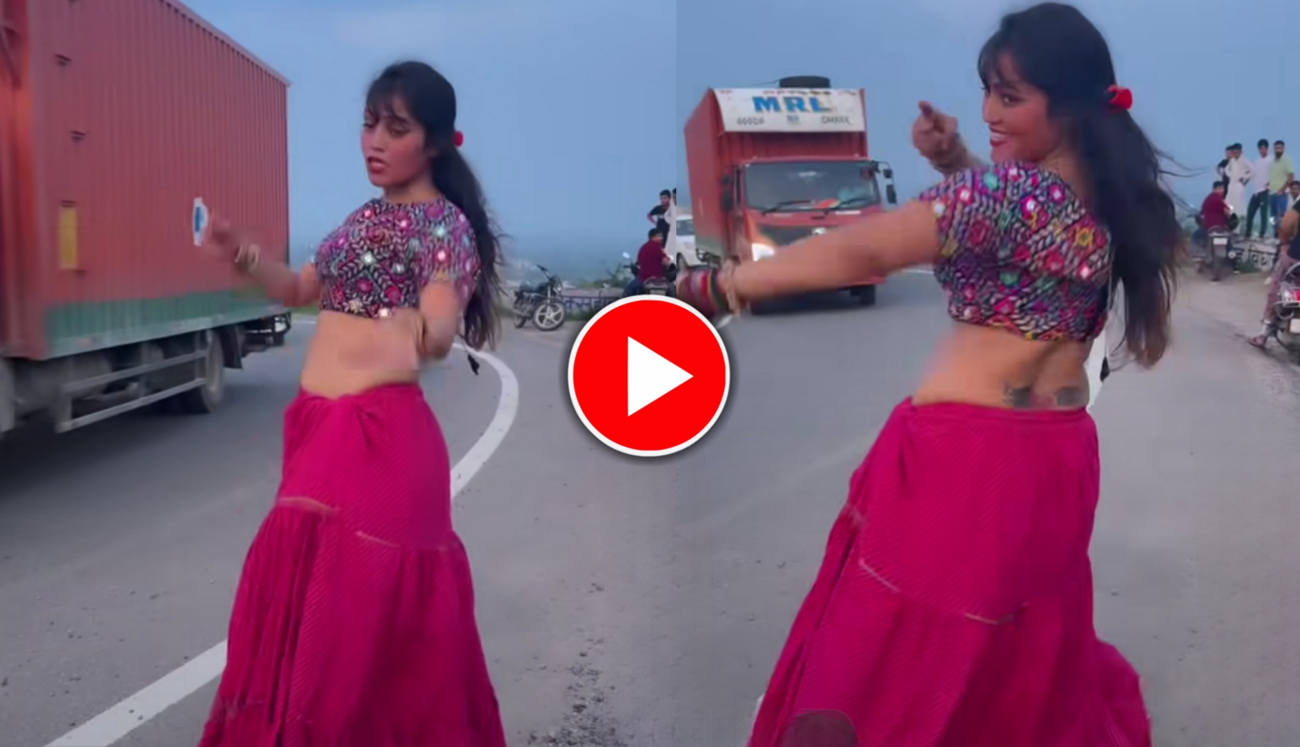 (Dance Video) কোমরের ট্যাটু দেখিয়ে হাইওয়েতে তুমুল নাচ এই মহিলার, হাঁ করে তাকিয়ে দেখলো যুবকরা (Dance Video) কোমরের ট্যাটু দেখিয়ে হাইওয়েতে তুমুল নাচ এই মহিলার, হাঁ করে তাকিয়ে দেখলো যুবকরা