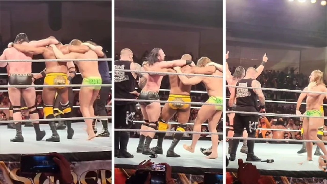WWE-র মঞ্চে 'নাটু নাটু' গানে আশ্চর্যজনক পারফরমেন্স করলেন কুস্তিগীররা, ভিডিও ভাইরাল - VIRAL VIDEO WWE-র মঞ্চে 'নাটু নাটু' গানে আশ্চর্যজনক পারফরমেন্স করলেন কুস্তিগীররা, ভিডিও ভাইরাল - VIRAL VIDEO