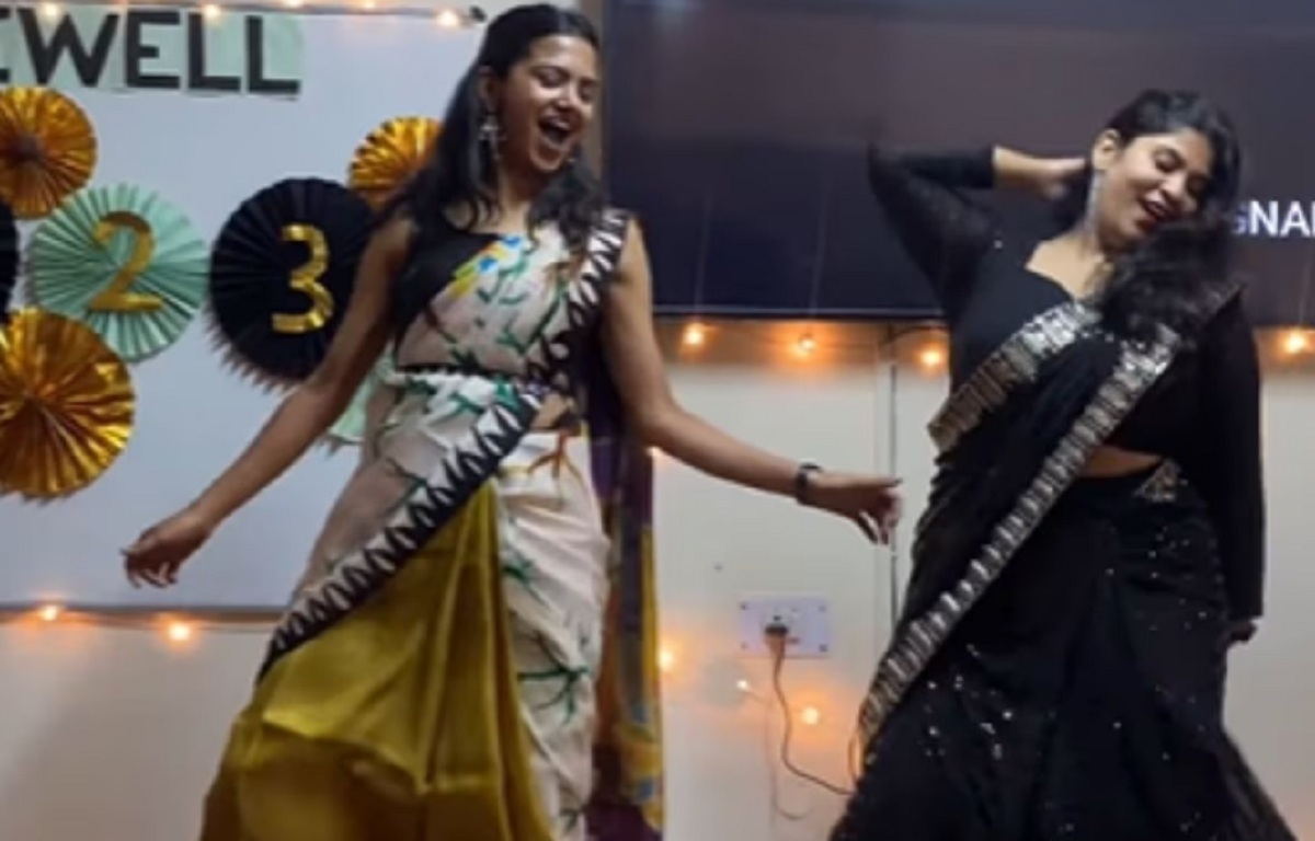 'Oo Antava Oo' গানে চোখ টাটানো নাচ এই দুই যুবতীর, শাড়ি পরে কিলার ডান্স করলেন 'Oo Antava Oo' গানে চোখ টাটানো নাচ এই দুই যুবতীর, শাড়ি পরে কিলার ডান্স করলেন