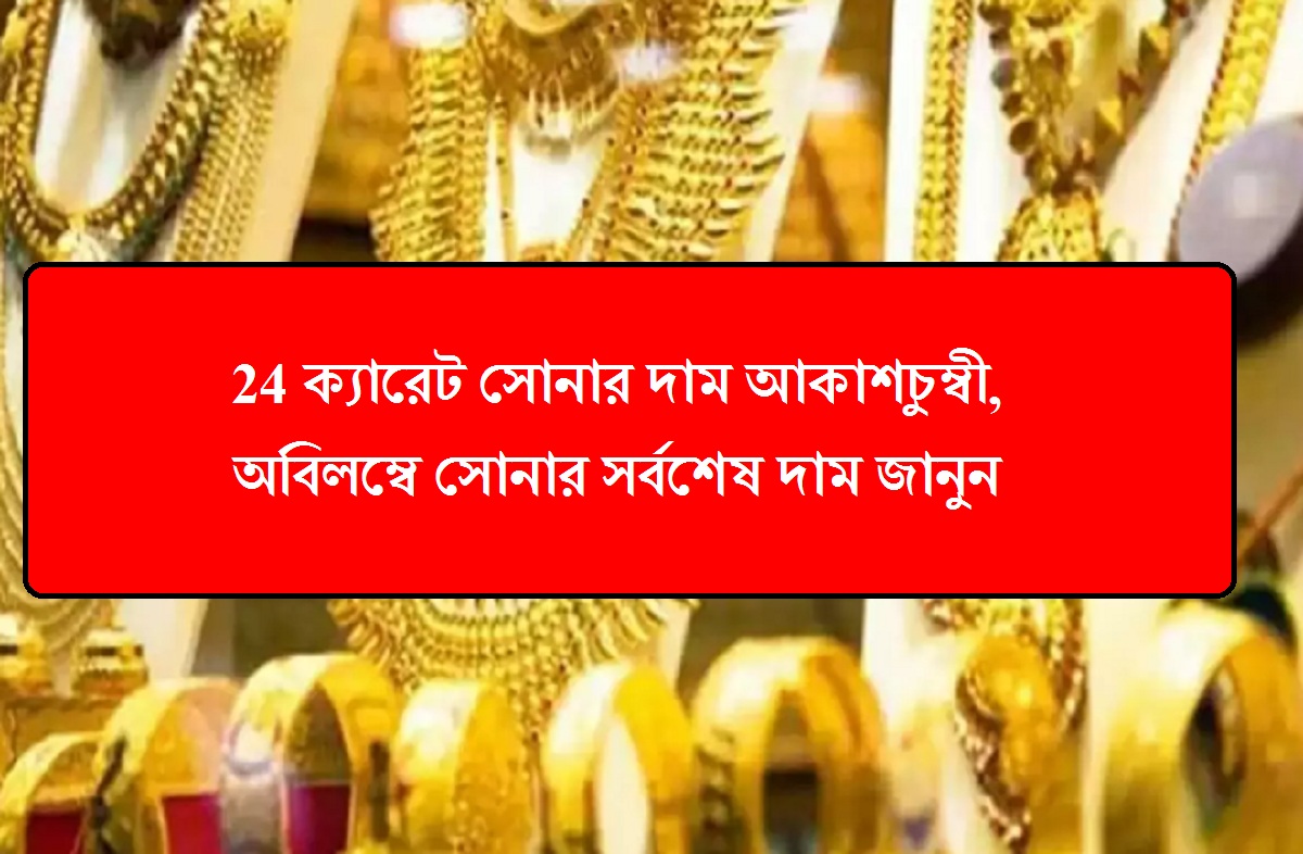 Gold Price Update: 24 ক্যারেট সোনার দাম আকাশচুম্বী, অবিলম্বে সোনার সর্বশেষ দাম জানুন