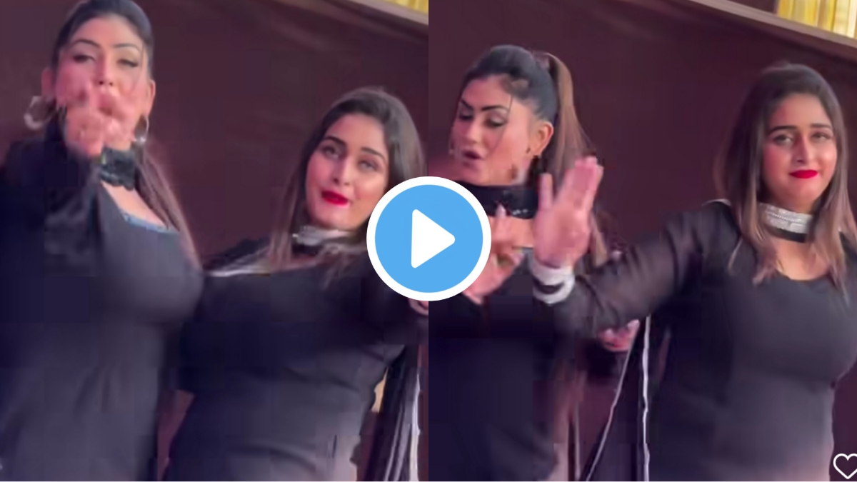 Dance Video: কালো পোশাকে মঞ্চের উপরে দুর্দান্ত ভাংড়া নাচ দুই নৃত্যশিল্পীর, ভিডিও ভাইরাল